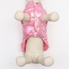 Куртка для собак двухсторонняя с утяжкой, размер 16 (ДС 36 см, ОГ 46 см,ОШ 35 см),розовая - Фото 5