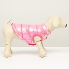 Куртка для собак двухсторонняя с утяжкой, размер 18 (ДС 40 см, ОГ 50 см, ОШ 38 см),розовая - Фото 2