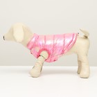 Куртка для собак двухсторонняя с утяжкой, размер 18 (ДС 40 см, ОГ 50 см, ОШ 38 см),розовая - Фото 4