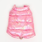 Куртка для собак двухсторонняя с утяжкой, размер 18 (ДС 40 см, ОГ 50 см, ОШ 38 см),розовая - Фото 9