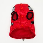 Куртка для собак со светоотражающей шлейкой, размер 18 (ДС 40, ОГ 50, ОШ 38), красная - Фото 8