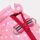 Комбинезон для собак «Горошек», размер 18 (ДС 31, ОГ 46, ОШ 38 см), розовый - Фото 9