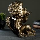 Фигура "Ангел посылает воздушный поцелуй" бронза, 23х28х21см - Фото 4