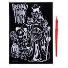 Гравюра на новый год «Весёлый праздник!» с цветной основой - Фото 3