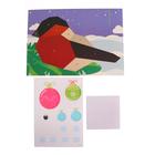 Аппликация на новый год с полигональными фигурами «Снегирь», набор для творчества - фото 37076646