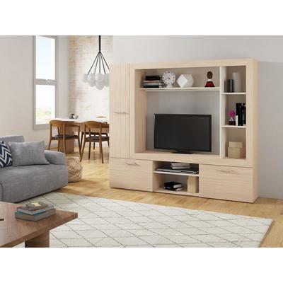 Стенка «Oskar-3», 1960×345×1700 мм, цвет дуб сонома/белый