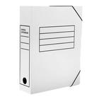 Папка архивная на резинках Calligrata, микрогофрокартон, 75 мм, белый, до 700 л - Фото 4