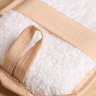 Мочалка ЭКО джут-хлопок, с ручкой, 14х12х3 см - фото 21381461