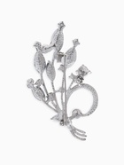 Брошь «Букет», цвет бело-синий в серебре - Фото 2