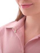 Булавка-оберег «Медальон» глаз, 3 см, цвет бело-синий в золоте - Фото 6