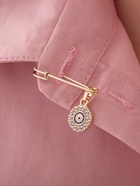 Булавка-оберег «Медальон» глаз, 3 см, цвет бело-синий в золоте - Фото 6