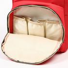 Рюкзак женский с термокарманом, термосумка - портфель, цвет красный - Фото 6