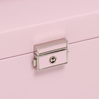 Шкатулка кожзам для украшений сундук "Гладкость. Матовый светло-розовый" 11х18х13,7 см - Фото 2