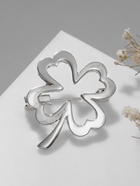 Брошь «Клевер» контур, цвет серебро 7062836