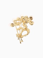 Брошь «Трилистники», цвет белый в золоте - Фото 2