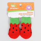 Носки нескользящие "Клубничка", M (3/4 * 7 см), набор 4 шт - Фото 2