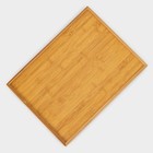Поднос с ручками Доляна Striata, 40×29×5 см, бамбук - Фото 4