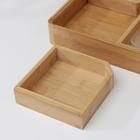 Ящик для хранения Доляна Striata, 28×28×7 см, бамбук - Фото 4