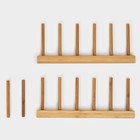 Подставка для разделочных досок и крышек, 26×10.5 см, 5 мест, бамбук - Фото 4