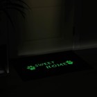 Коврик влаговпитывающий придверный светящийся в темноте Доляна «Милый дом», 50×80 см, цвет чёрный - Фото 6