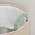 Корзина для белья Доляна «Лола», 40×35 см, с затяжкой, цвет зелёный - Фото 4