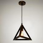 Светильник BayerLux Подвес «Пирамида» 1×40 Вт E27 черно-золотой 16×16×16-116 см - фото 3764821