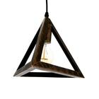 Светильник BayerLux Подвес «Пирамида» 1×40 Вт E27 черно-золотой 16×16×16-116 см - фото 3764824