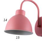 Бра 1669/1PK E27 40Вт розовый 15х22,5х21 см - Фото 5