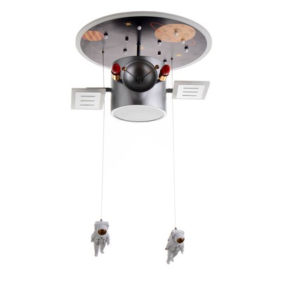 Светильник «Спутник» 1хLED 110 Вт диммер+2×40 Вт E14 серо-синий 68×55×33 см BayerLux