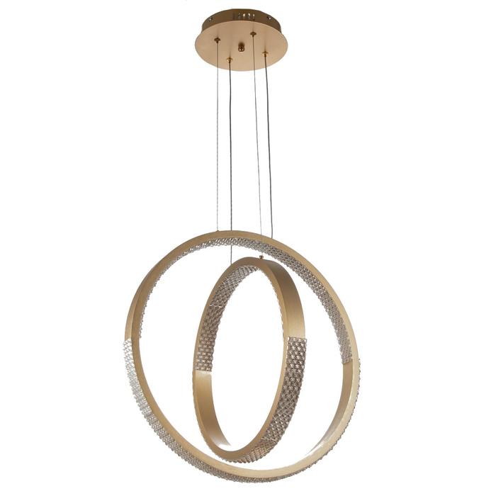 Люстра BayerLux с ПДУ 1544/2 LED 120 Вт 3000-6000К диммер золото d.50 см