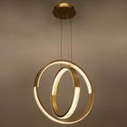 Люстра BayerLux с ПДУ 1544/2 LED 120 Вт 3000-6000К диммер золото d.50 см - Фото 3