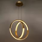 Люстра BayerLux с ПДУ 1544/2 LED 120 Вт 3000-6000К диммер золото d.50 см - Фото 5