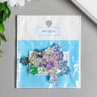 Декор для творчества акрил "Цветок пятиконечный с перламутром" МИКС н-р 20 шт 0,9х0,9 см - фото 21382217