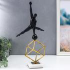 Фигура большая «Атлет с гирей», чёрный с золотом, 50×14×27.5 см - Фото 2