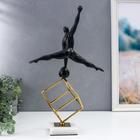 Фигура большая «Атлет с гирей», чёрный с золотом, 50×14×27.5 см - Фото 4