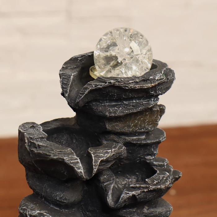 Фонтан "Каменный ручей" 13х12х23 см (с подсветкой) - фото 1905859970