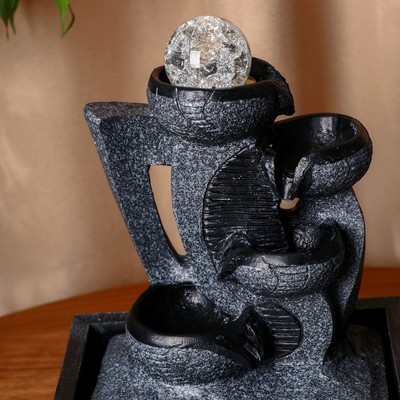 Фонтан настольный «Тэос», чаши, 23×17.5×25.5 см, с подсветкой