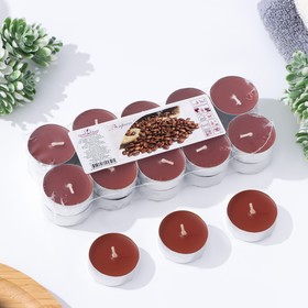 Набор чайных свечей ароматических в термоусадке "Эспрессо", 3,8х1,6 см, 3,5 ч, 12 г, 20 штук