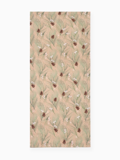 Дорожка на стол новогодняя Этель Spruce branches 30×70 см, 100% хлопок, саржа 190 г/м², бежевая