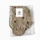 Набор Spruce branches Варежка-прихватка новогодняя 20×28 см, прихватка 19×19 см, 100% хл, ватин 250 г/м² - фото 59772390