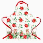 Набор подарочный "Этель" Christmas red flowers, фартук, полотенце, прихватка - Фото 3