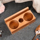 Подставка для приправ и зубочисток Доброе дерево «Салфетница», 14×8×4 см, массив бука - Фото 3