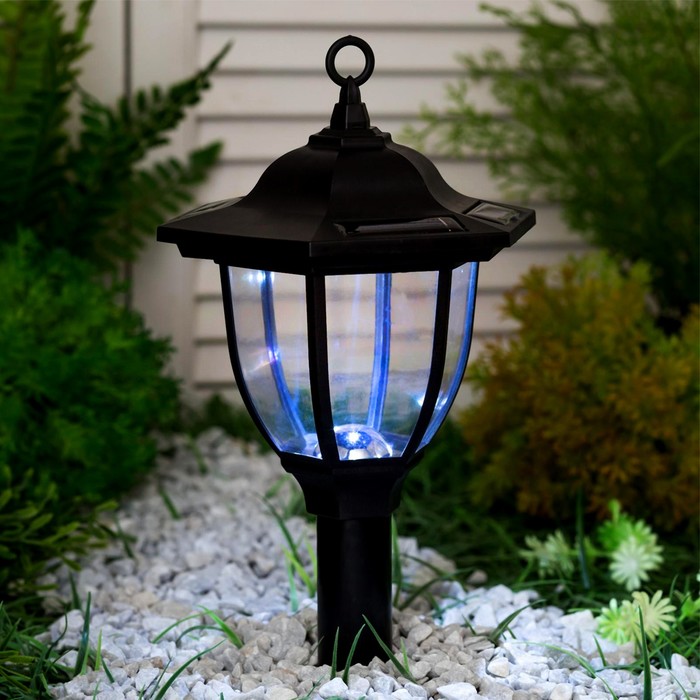 Садовый светильник «Старт» на солнечной батарее «Фонарь», 14 × 50 × 14 см, свечение белое - Фото 1