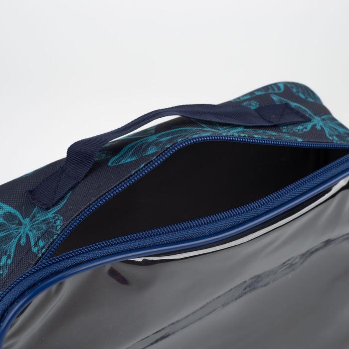 Косметичка на молнии, цвет синий/бирюзовый 24500