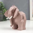 Сувенир полистоун 3D "Мамонт" пыльная роза 16,5х10,5х16 см - фото 21382631
