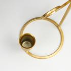 Подсвечник металл на 1 свечу "Скрипичный ключ" золото 20,7х7,7х9,3 см - фото 25494880