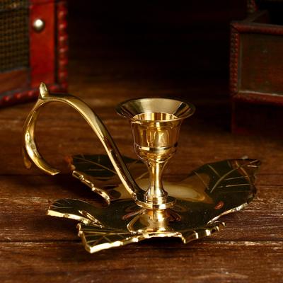 Подсвечник «Леонардо», 16×16×7 см, латунь