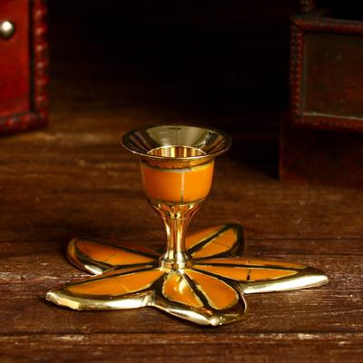 Подсвечник «Пустынный цветок», 12×12×6 см, латунь