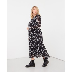 Платье женское миди MIST plus-size, р.54, черный