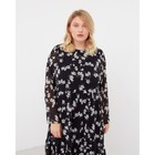Платье миди женское MIST plus-size, размер 54, чёрно-белое 7338224